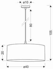 Wisząca lampa abażurowa w kolorze beżowym - M097-Sontu