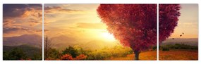 Obraz drzewa w kształcie serca (170x50 cm)