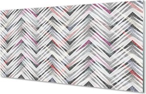 Panel szklany do Kuchni Kolorowy Wzór Jodełki