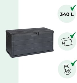 Pojemnik do przechowywania ALPHA, 340L, 118x59x57cm, antracytowa I.P.A.E-Progarden
