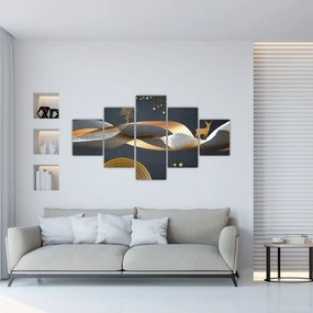 Obraz - Grafika z jeleniem (125x70 cm)