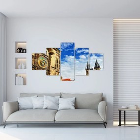 Obraz - Praski zegar astronomiczny (125x70 cm)