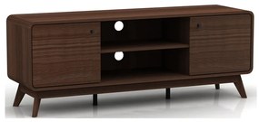 Brązowa szafka pod TV w dekorze orzecha 140x53 cm Caitlin – Støraa