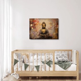 Obraz na szkle - Budda, malarstwo (70x50 cm)
