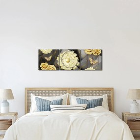 Obraz - Decor II. (z zegarem) (90x30 cm)