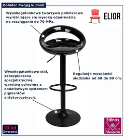 Czarny nowoczesny hoker obrotowy S1-M05