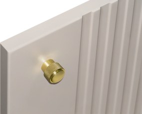 Komoda Vesper 160 cm z szufladami na nóżkach - kaszmir / złote nogi