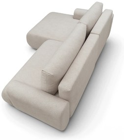 Narożnik Lotulis Mini z funkcją spania lewostronny - kremowa dzianina hydrofobowa Blur 01