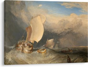 Obraz - William Turner, Fishing Boats with Hucksters Bargaining for Fish, reprodukcje (70x50 cm)