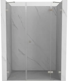 Mexen Lunar drzwi prysznicowe uchylne prawe 120 cm, transparent, nikiel szczotkowany - 834S-120-050-97-00-P