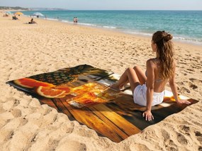 Ręcznik plażowy szybkoschnący XXL SUNTRICO kolorowy 150 x 210 cm, 100% mikrofibra