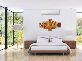 Obraz - Przyprawy z całego świata (125x70 cm)
