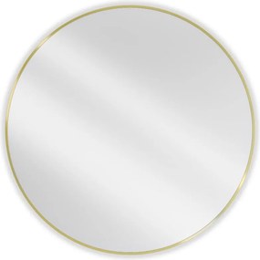 Mexen Loft lustro łazienkowe okragłe 100 cm, rama złota szczotkowana - 9850-100-100-000-50