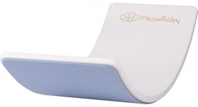 Deska do balansowania z filcem 80x30cm dla dzieci. balance board biały z filcem jasnoniebieskim - meowbaby®
