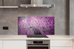 Szkło do Kuchni na Ścianę Fioletowy Dywan Wrzosowisk