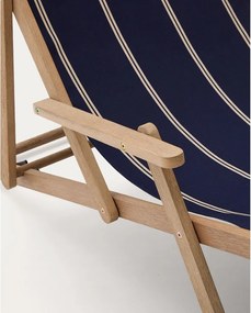 Niebieski drewniany leżak ogrodowy Vilara – Kave Home