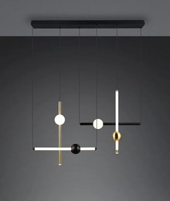 Lampa wisząca LED w czarno-złotym kolorze ze ściemniaczem Melita – Trio