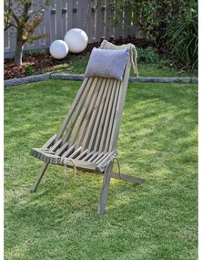 Szary drewniany fotel ogrodowy Falun – Garden Pleasure