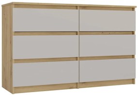 Komoda z szufladami kaszmir + dąb artisan - Marea 120 cm