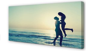 Fotoobraz na płótnie Ludzie nad Morzem