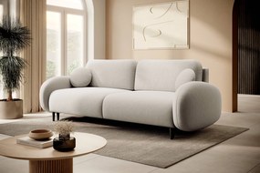 Masseno Sofa AGIO z funkcją spania i pojemnikiem na pościel, Rozkładana sofa - Beżowy, CASTEL 03