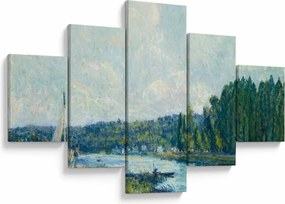 Obraz - Alfred Sisley, The Banks of the Oise, reprodukcje (125x70 cm)