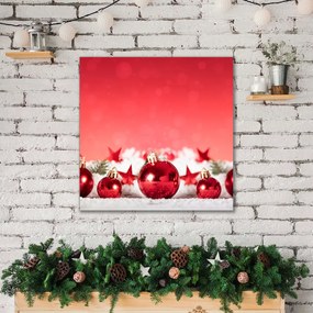 Obraz Canvas Prezent Święta Bombki Śnieg