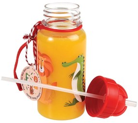 Czerwona butelka dla dzieci z tritanu 500 ml Colourful Creatures – Rex London