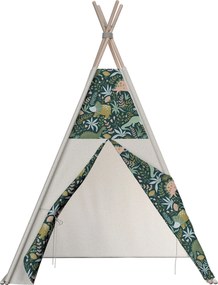 Tipi kolor zielony tkanina wzorzysta