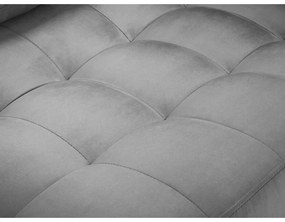 Jasnoszara aksamitna sofa Milo Casa Santo, 219 cm