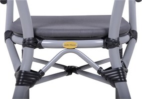 Szare metalowe krzesło ogrodowe Toskana – Garden Pleasure