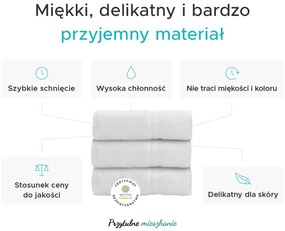 Ręcznik BIBAZ 50x100 cm, grafitowy, 100% bawełna