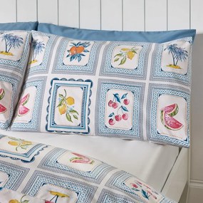 Niebieska pościel dwuosobowa 230x220 cm Riviera Tiles – Catherine Lansfield