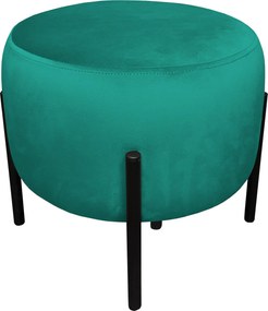 Pufa OLA loft ławka podnóżek metal : Kolor Stelaża - Czarny , Kolor tkaniny - VELVET - MG20, Typ tkaniny - Velvet