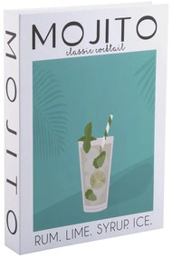 Biało-zielony papierowy pojemnik dekoracyjny 18x4x25 cm Mojito – PT LIVING