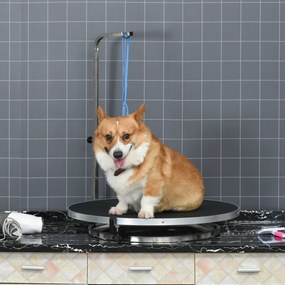 PawHut Stół Trymerski dla Psa Ø65xWys.10cm z Antypoślizgowym Blatem | Aosom PL