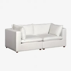 Modułowa Sofa 2-częściowa Z Podłokietnikami Estefan Style Biała - Sklum