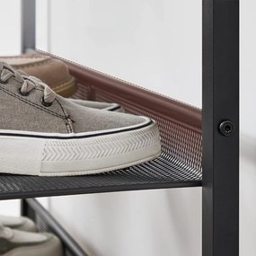 Regał na buty z 4 ażurowymi półkami Malabu 038, dąb sonoma