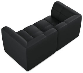 Czarna sofa z imitacji skóry 180 cm Aloha – Makamii