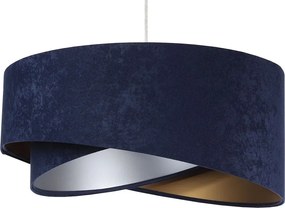 Granatowa welurowa lampa wisząca glamour E5-T19