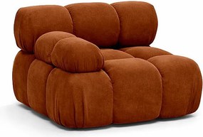 Moduł boczny do systemu modułowego, tkanina welur Salvador, Brązowy, Lewy, Selia