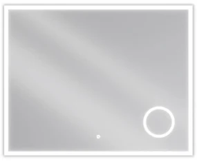 Mexen Kala lustro łazienkowe podświetlane z lusterkiem kosmetycznym 100 x 80 cm, LED 6000K, antypara - 9820-100-080-611-00