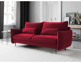 Czerwona sofa rozkładana ze schowkiem Cosmopolitan Design Vermont