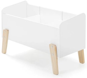 Biały regał dziecięcy z litego drewna sosnowego 84x48 cm KIDDY – Vipack