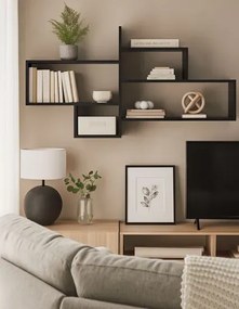 Minimalistyczna półka wisząca w kolorze wenge - Okri