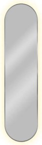 Srebrne wąskie lustro led 155x40 cm T4-Z33