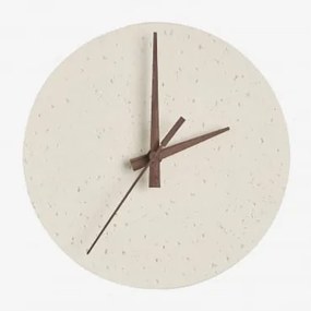 Zegar Ścienny Ø25 Z Betonu Relyo Biała - Sklum