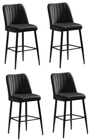 Zestaw krzeseł barowych Vento Black, 4 szt., 4 szt.