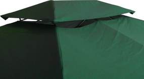 Outsunny Baldachim do Pawilonu Metalowego Zielony Poliester 3x4m Ochrona UV i Wodoodporność | Aosom PL