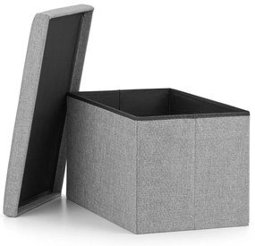 Szara pufa FURELA XL 60 x 38 x 38 cm